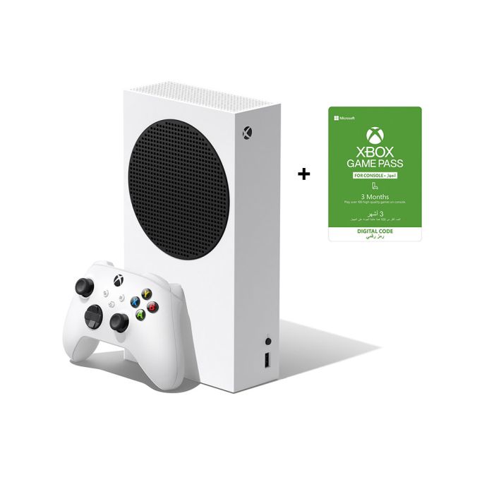 Xbox Series S Console + 3 Months Game PassConsolesIntroducing the Xbox Series S, the smallest, sleekest Xbox console ever. Experience the speed and performance of a next-gen all-digital console at an accessible price point. Go all-digital and enjoy disc-f